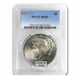 1921-35 MS65 GEM NGC/PCGS Peace Silver Dollar