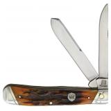 Rough Ryder RR1789 Brown Stag Trapper Knife