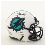 Autographed Tyreek Hill Dolphins Mini Helmet