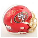 Autographed Deion Sanders 49ers Mini Helmet