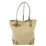 Gucci Gold Monogram Tote Handbag