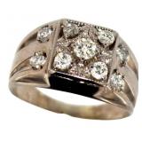 14kt Gold Mens 1.00 ct Natural Diamond Ring