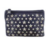 Jimmy Choo Navy Star Studded Pouch