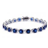 Gorgeous Round 16.50 ct Sapphire Bracelet