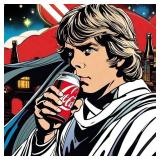 Luke Skywalker Soda Saber Hand Signed by Charis