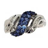 Natural Tanzanite & Diamond Ring