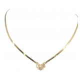 Givenchy Gold Fashion Rhinestone Bow Necklace