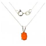 Natural Fire Opal Necklace