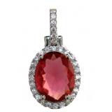 Oval 4.00 ct Ruby Designer Necklace