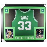 Autographed Larry Bird Custom Framed Jersey