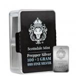 One Gram: Scottsdale Mint .999 Fine Silver Bar