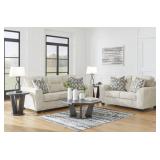 ASHLEY LONOKE PARCHMENT SOFA & LOVE SEAT