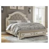 Queen  Ashley Realyn Upholstered Storage Bed