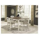 Ashley D743 Counter Table & 4 Bar Stools