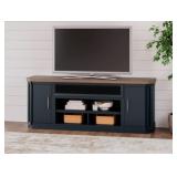 Ashley Landocken XL 83-in Blue & Gray TV Stand