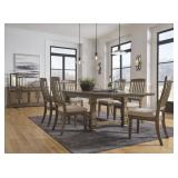 ASHLEY MARKENBURG 7-PIECE TABLE & 6 SIDE CHAIRS