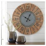 ASHLEY PAYSON 30" INDUSTRIAL FARMHOUSE WALL CLOCK