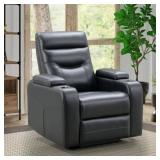 Clarkston Leather Power Recliner w/Adj Head Rest