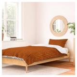 King Cotton Woven Stripe Duvet Cover Set