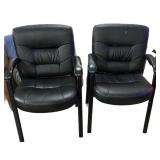 Pair Preowned Black Chairs