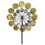Garden Wind Spinner Kinetic Silver & Gold Discs
