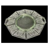 Green Etched Depression Platter