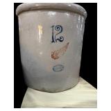 Red Wing 12 Gallon Crock wï¿½ Handles CIRCA