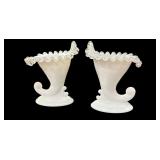 Silver Crest Fenton Cornucopia