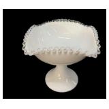 8.5 x 9 ï¿½ Fenton Silver Crest Pedestal Bowl