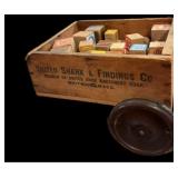 Vintage Adv Wood Wagon Wï¿½ Wood ABC Blocks