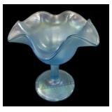 Imperial Blue Stretch Glass 5.5 ï¿½ Tall Ruffled