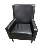 New Black Faux Leather Arm Chair