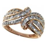 10kt Rose Gold 1.00 ct Diamond Ribbon Ring