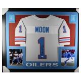 Autographed Warren Moon Custom Framed Jersey