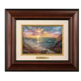 Beachside Gathering Framed Brushwork by Kinkade