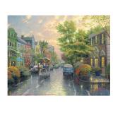 Charleston Sunset on Rainbow Row by Thomas Kinkade