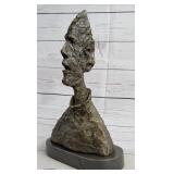 Tall Thin Head In Bronze By Alberto Giacometti