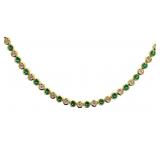 Quality 7.55 ct Emerald & Diamond Necklace