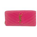 YVES Saint Laurent Pink Long Zip Wallet