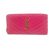 YVES Saint Laurent Pink Long Zip Wallet