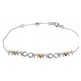 Beautiful "Mom" Diamond Infinity Bolo Bracelet