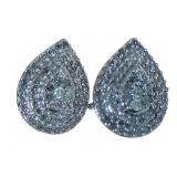 Pear Cut 1/2 ct Diamond Designer Earrings