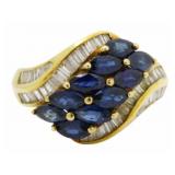 18kt Gold 3.00 ct Natural Sapphire & Diamond Ring