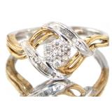 Brilliant 1/4 ct Natural Diamond Two-Tone Ring