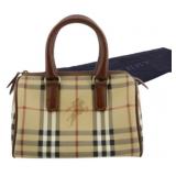 Burberry Shadow Horse Nova Check Mini Boston Bag