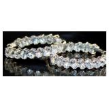 Natural 11.20 ct XX-Large Aquamarine Hoop Earrings