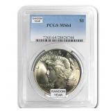 1921-35 MS64 PCGS Peace Silver Dollar