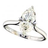 14k Gold 2.01 ct. Marquise Cut Lab Diamond Ring