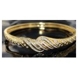 18k Gold 1.70 ct Brilliant Diamond Bangle Bracelet