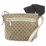 GUCCI Beige Logo Shoulder Bag